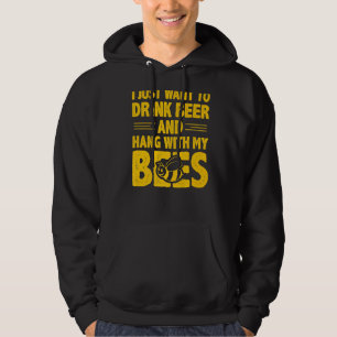 Moletom Eu Só Quero Beber Cerveja E Ficar Com Minhas Abelh