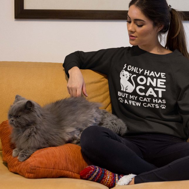 Moletom Eu Só Tenho Um Gato (cat sweatshirt for women)