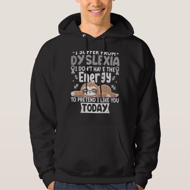 Moletom Eu Sofro De Grafi De Sensibilização Dislexia (Frente)