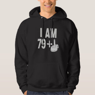 Moletom Eu Sou 79 Mais Nascer De Aniversário De 80 De Dedo
