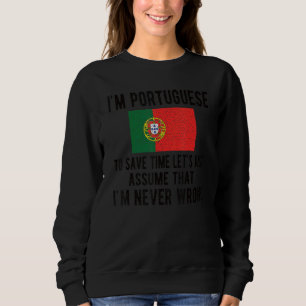 Moletom Eu sou a bandeira portuguesa Raízes portuguesas