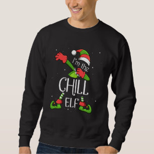 Moletom Eu Sou A Família Chill Elf Dabbing Santa Claus Xma