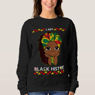 Moletom Eu sou a história negra afro-menina cabelo natural