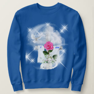 Moletom Eu Sou A Ressurreição Da Camisola Azul