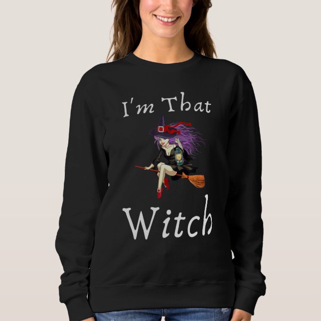 Moletom Eu Sou Aquele Truque De Bruxa Halloween Novelty Gr (Frente)