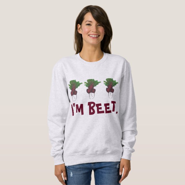 Moletom Eu sou Beet (Beat) Red Beet Vegetable Vegan (Frente Completa)