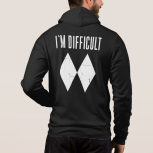 Moletom Eu sou difícil de fazer esportes de inverno com d