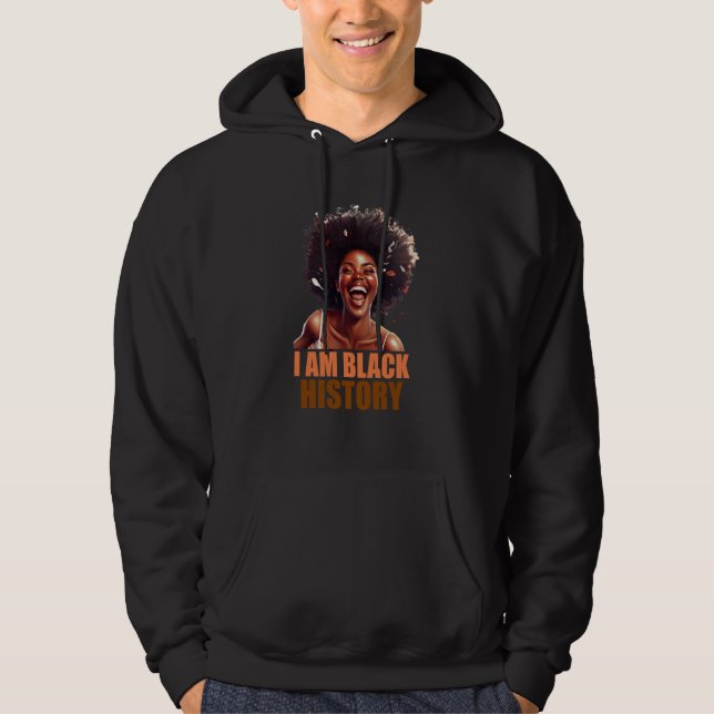 Moletom Eu sou história negra Mulheres Meninas Mês da Hist (Frente)