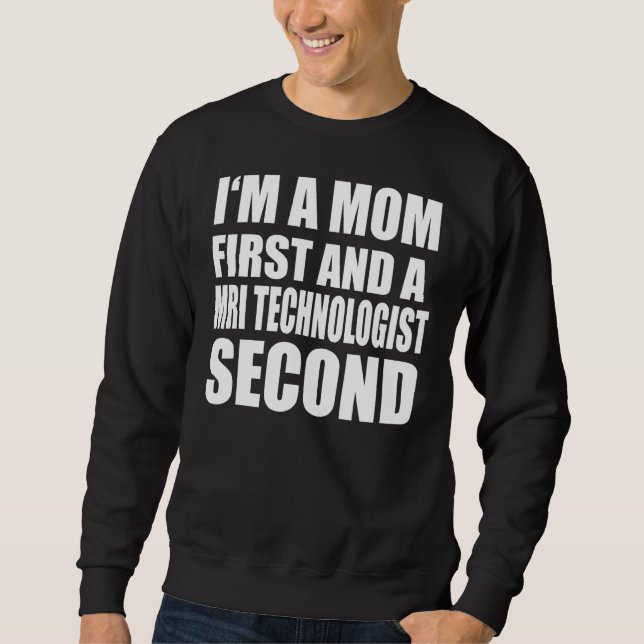 Moletom Eu sou mãe e um texto gráfico multitecnológico (Frente)