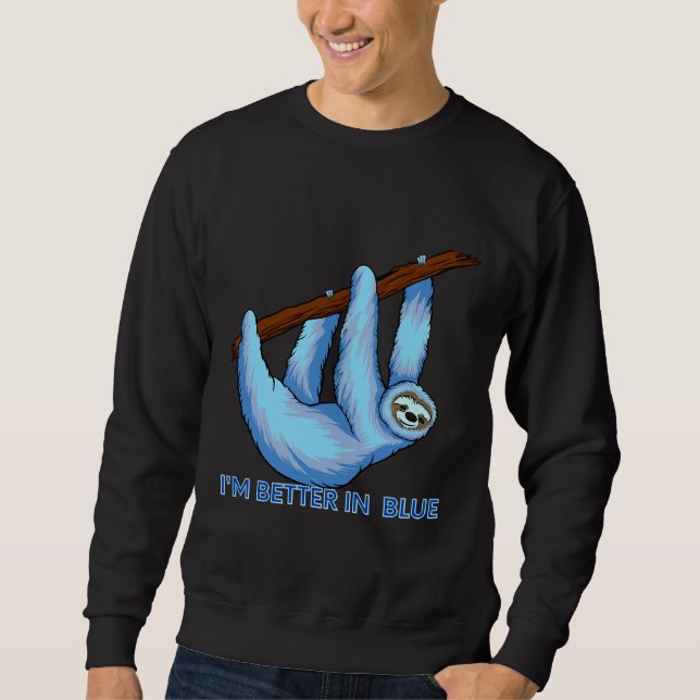 Moletom Eu Sou Melhor Em Azul Lama Azul (Frente)