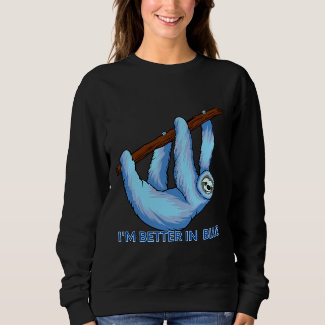 Moletom Eu Sou Melhor Em Azul Lama Azul (Frente)