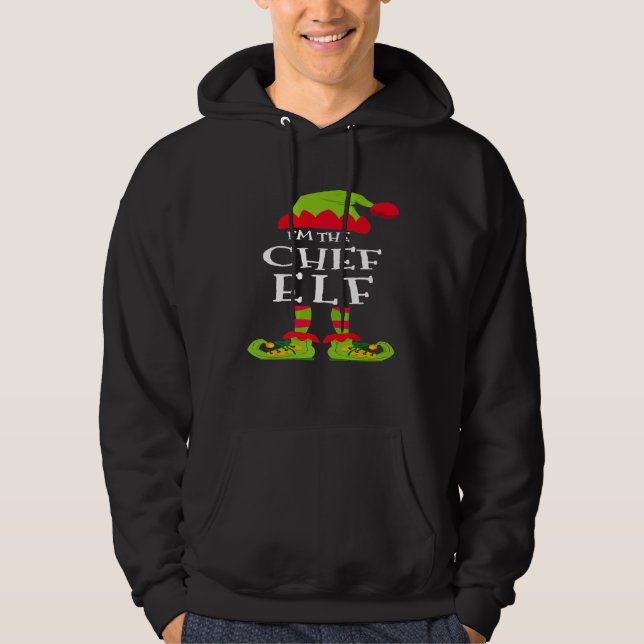 Moletom Eu Sou O Elfo Chef Roupa De Natal Engraçada Combin (Frente)