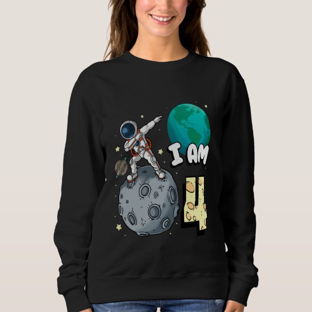 Moletom Eu sou o garoto astronauta espacial Moon Walker de (Frente)
