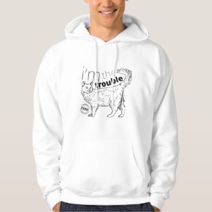 Moletom Eu sou o gato engraçado - mínimo preto e branco