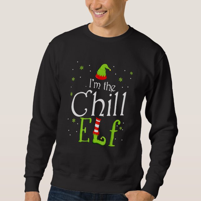 Moletom Eu sou o Grupo Elf do Chill Correspondendo ao Nata (Frente)