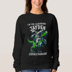 Moletom Eu Sou O Jayden Lendário Astronauta Dinossauro Eng