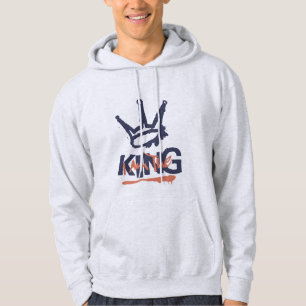 Moletom Eu Sou O Rei Capuz Gráfico Streetwear