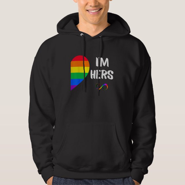 Moletom Eu sou o seu Casal de lésbicas com LGBT (Frente)