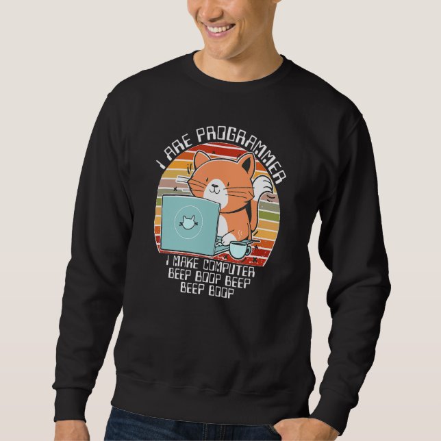 Moletom Eu Sou Programador Eu Faço Um Bipe Do Computador B (Frente)