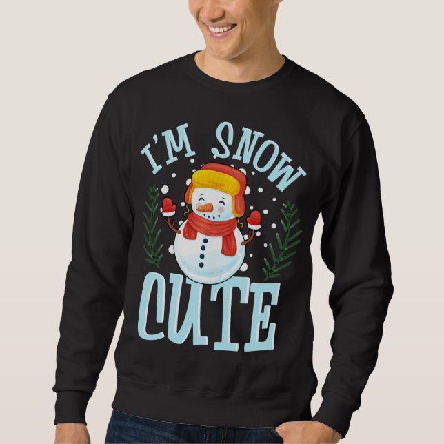 Moletom Eu sou Snow Cute Winter Time Weather Snowman Chris (Frente)