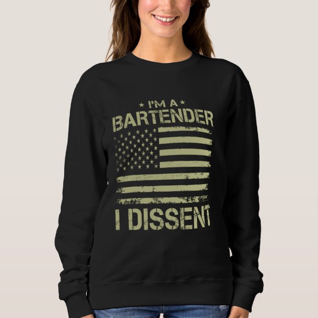 Moletom Eu sou um BARTENDER Eu Discordo de Bandeira Americ (Frente)