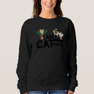Moletom Eu sou um católico dono de gatos animais de estima