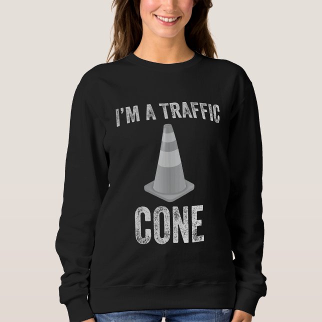 Moletom Eu Sou Um Cone De Tráfego Fantasia De Halloween Fe (Frente)