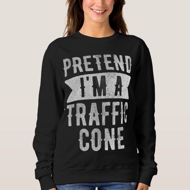 Moletom Eu sou um Cone de Trânsito Costume Laranja Preguiç (Frente)