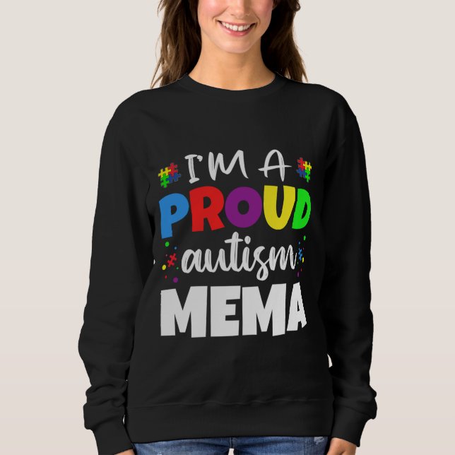 Moletom Eu Sou Um Coração De Consciência Do Autismo De Mem (Frente)