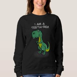 Moletom Eu Sou Um Dente Rex Trex Primeiro Dente Divertido
