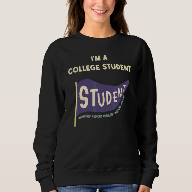 Moletom Eu Sou um Design de Estudante Universitário (Frente)