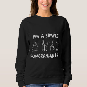 Moletom Eu Sou Um Simples Pai Pomeraniano Que Ama Café De