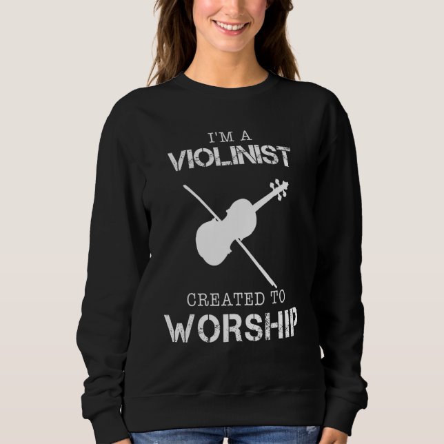 Moletom Eu Sou Um Violinista Criado A Culto Hoodie Long Sl (Frente)