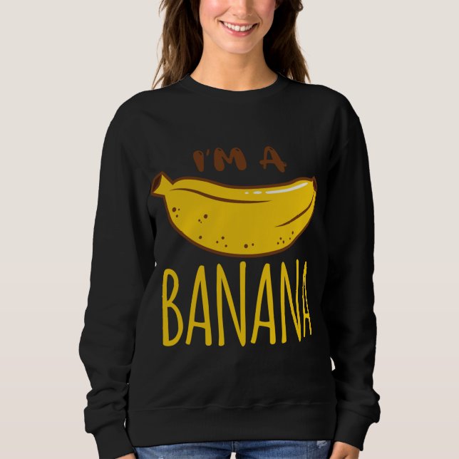 Moletom Eu sou uma Fruta de banana Vegan Vegetarian Funny (Frente)