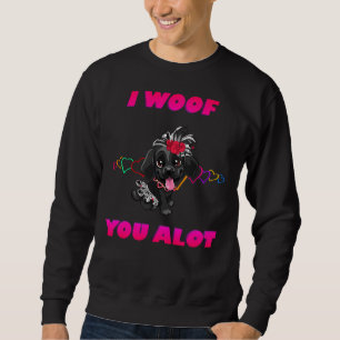 Moletom Eu Te Adoraria Muito Texto Cor-De-Rosa Preto Labra