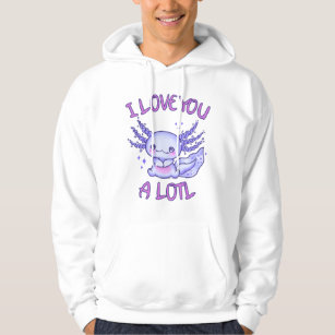 Moletom Eu te amo muito Axolotl apaixonado