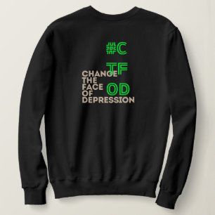 Moletom Eu tenho depressão _ SP_Neon Verde