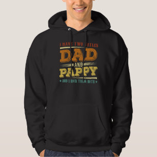 Moletom Eu Tenho Dois Títulos Pai E Pappy Men Retro Decor
