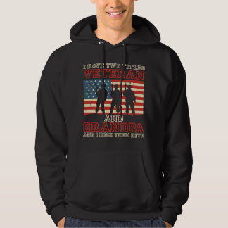 Moletom Eu Tenho Dois Títulos Veteranos E Vovô E Eu Rock T