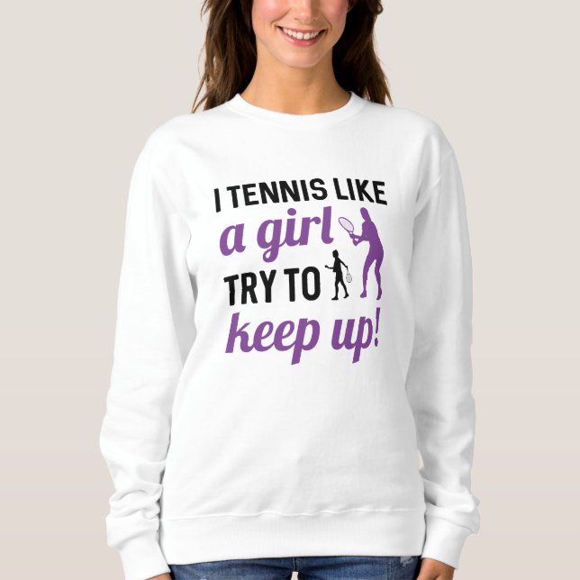 Moletom Eu Tênis Como Uma Garota Tentando Continuar (Frente)