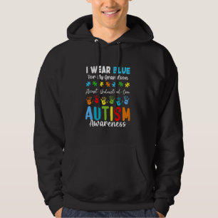 Moletom Eu Uso Azul Pelo Meu Neto Autista Conscientização 