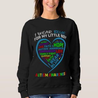 Moletom Eu Uso Azul Pelo Meu Pequeno Filho Conscientização