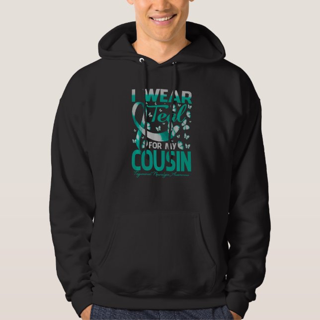 Moletom Eu Uso Verde Turquesa Para A Minha Prima Dor Neuro (Frente)