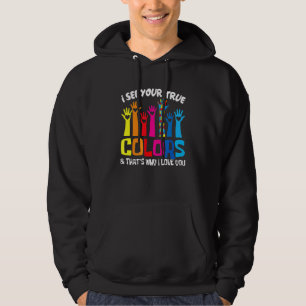 Moletom Eu Vejo Suas Verdadeiras Cores Eu Amo Você Mãos Au