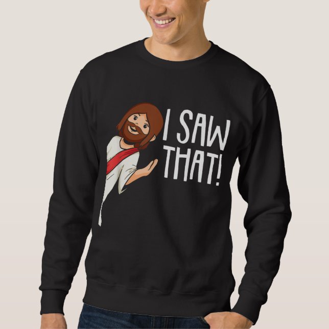 Moletom Eu Vi Que Jesus De Natal Engraçado Meme Religioso  (Frente)