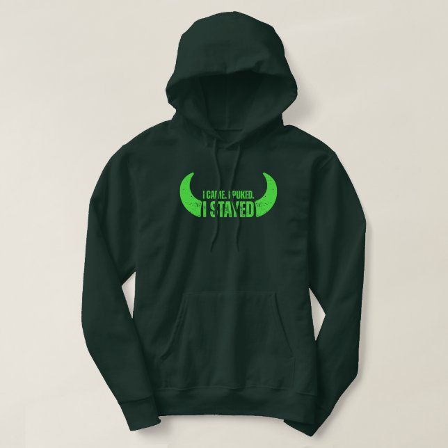 Moletom Eu Vim. Eu Vomitei. Eu Continuei Engraçado Novato  (Frente do Design)
