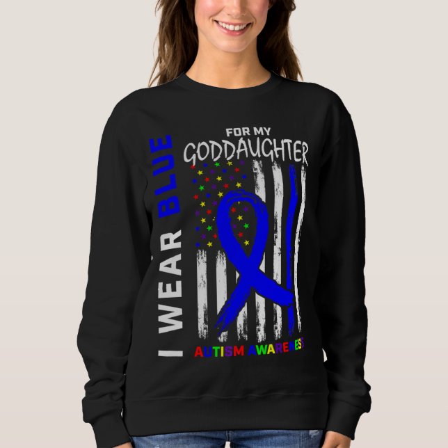 Moletom Eu Visto Azul Para A Sinalizador De Consciência Do (Frente)