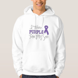 Moletom Eu visto o roxo para meu filho (a fita roxa)