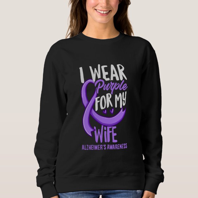 Moletom Eu Visto Roxo para a consciência da minha mulher A (Frente)