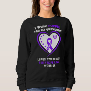 Moletom Eu Visto Roxo Para A Consciência Do Meu Neto Lupus